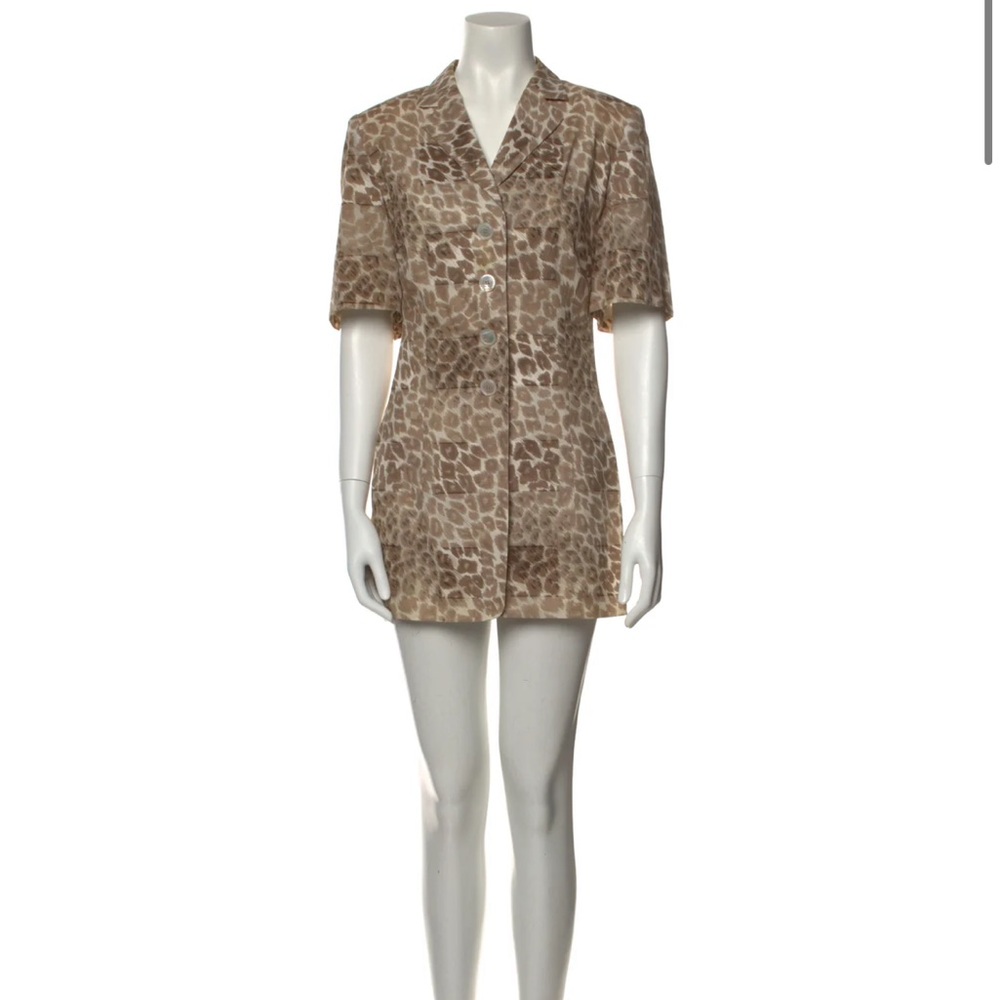 AKRIS Cheetah Print Mini Dress